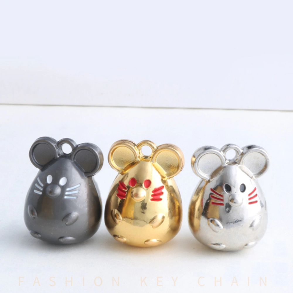 3PCS Cartoon Rat Keychain Decor Creative Mouse Keyring Pendant Metal Rat Pendant Keychain Decor Exquisite Rat Pendant Keyring Creative Mice Year Pendant for Friends Families