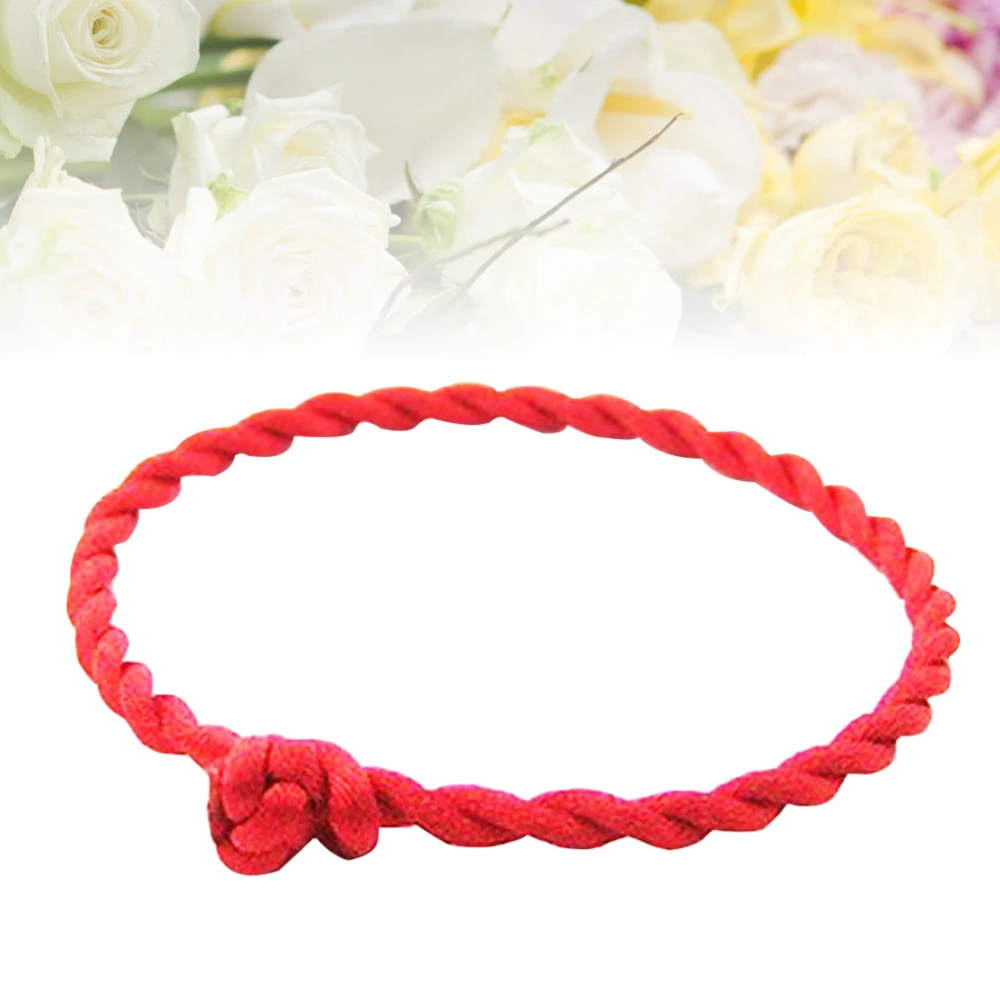 Women Red Rope Thread String Bracelet Braided Charms Adjustable Bracelet for Couples