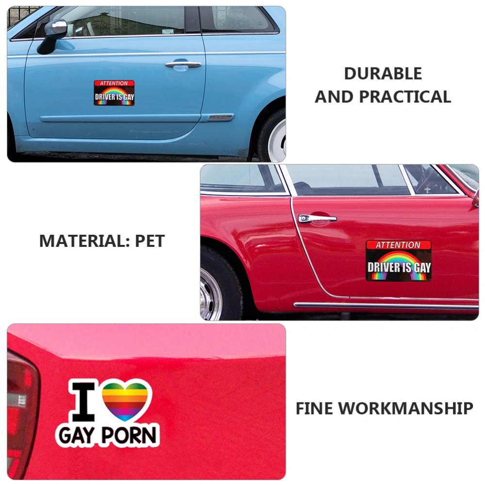 3 Sheets Car Decal Gay Pride Sticker LGBT Car Sticker Car Truck Window Sticker