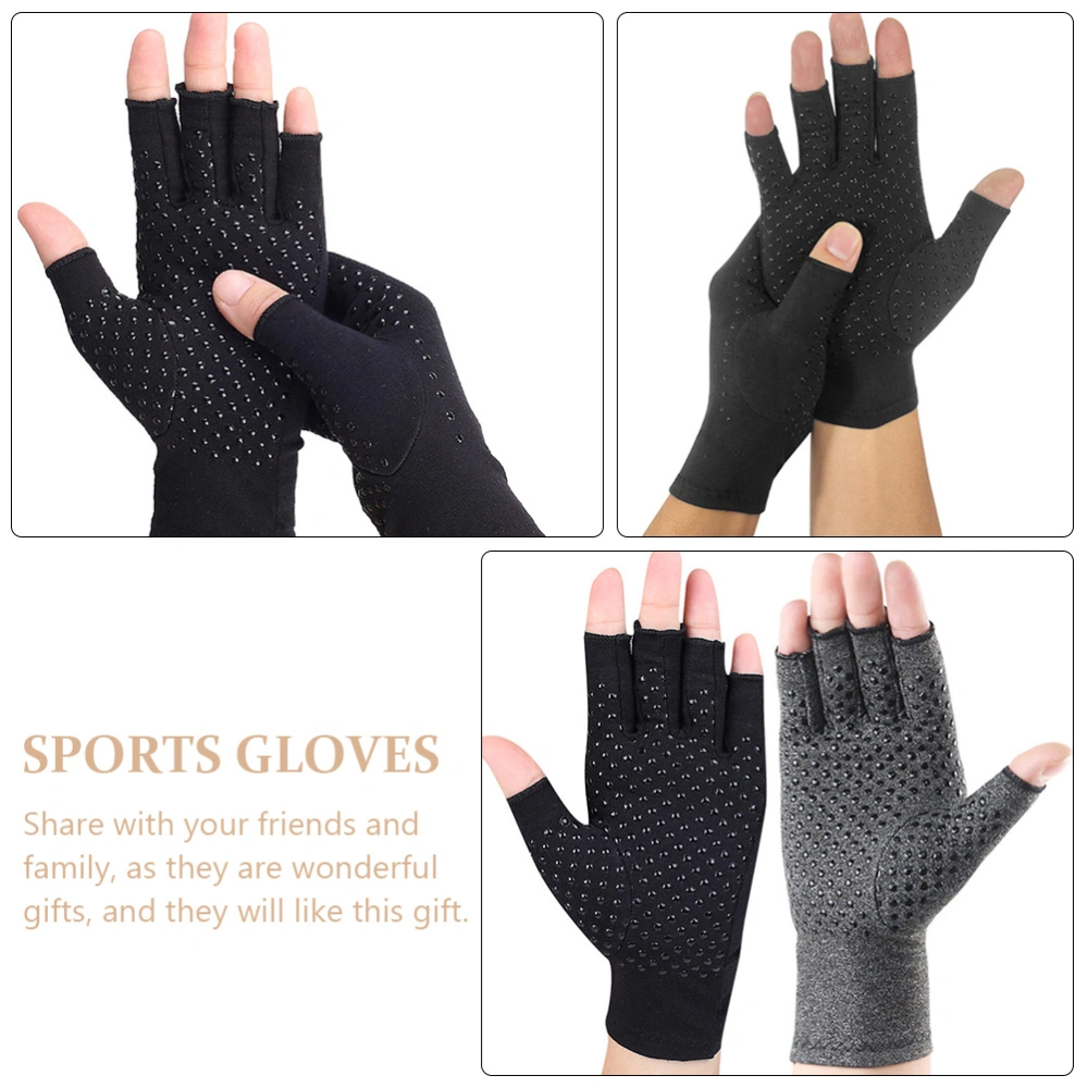 1Pair Fitness Gloves Sports Half Finger Gloves Riding Anti-skid Gloves for Unisex