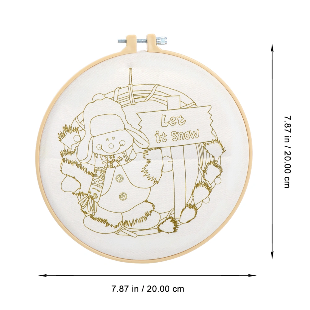 1 Set Christmas Theme 3D Starter DIY Embroidery Accessories Cross-Stitch Kit