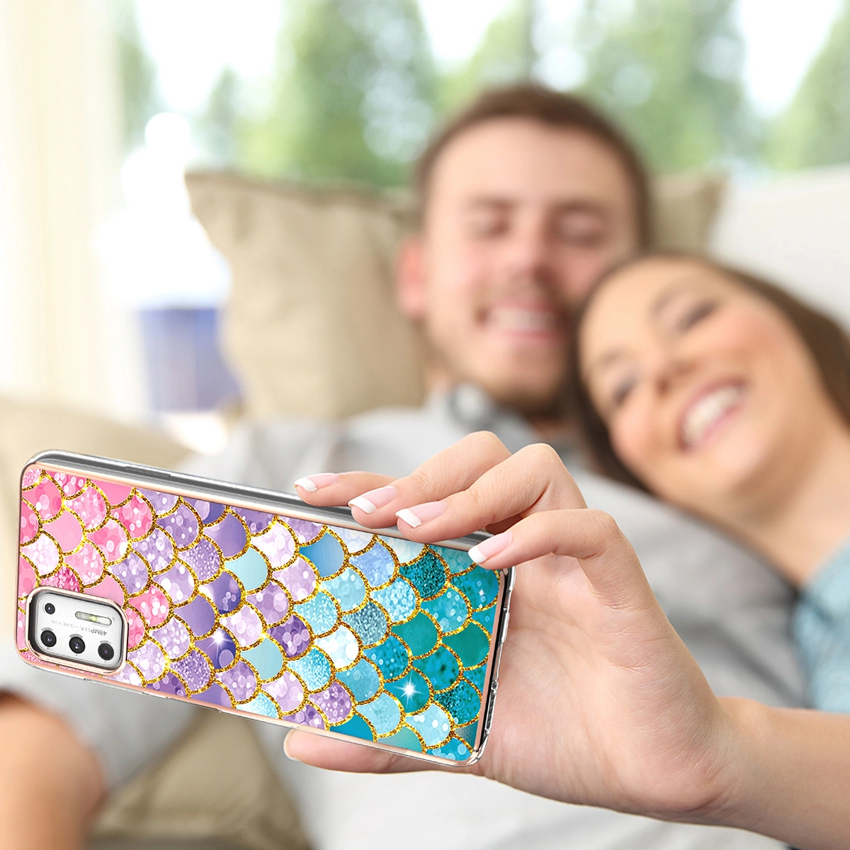 Luxury Pattern Phone Case Back Pattern Phone Shell Compatible for Moto G Stylus