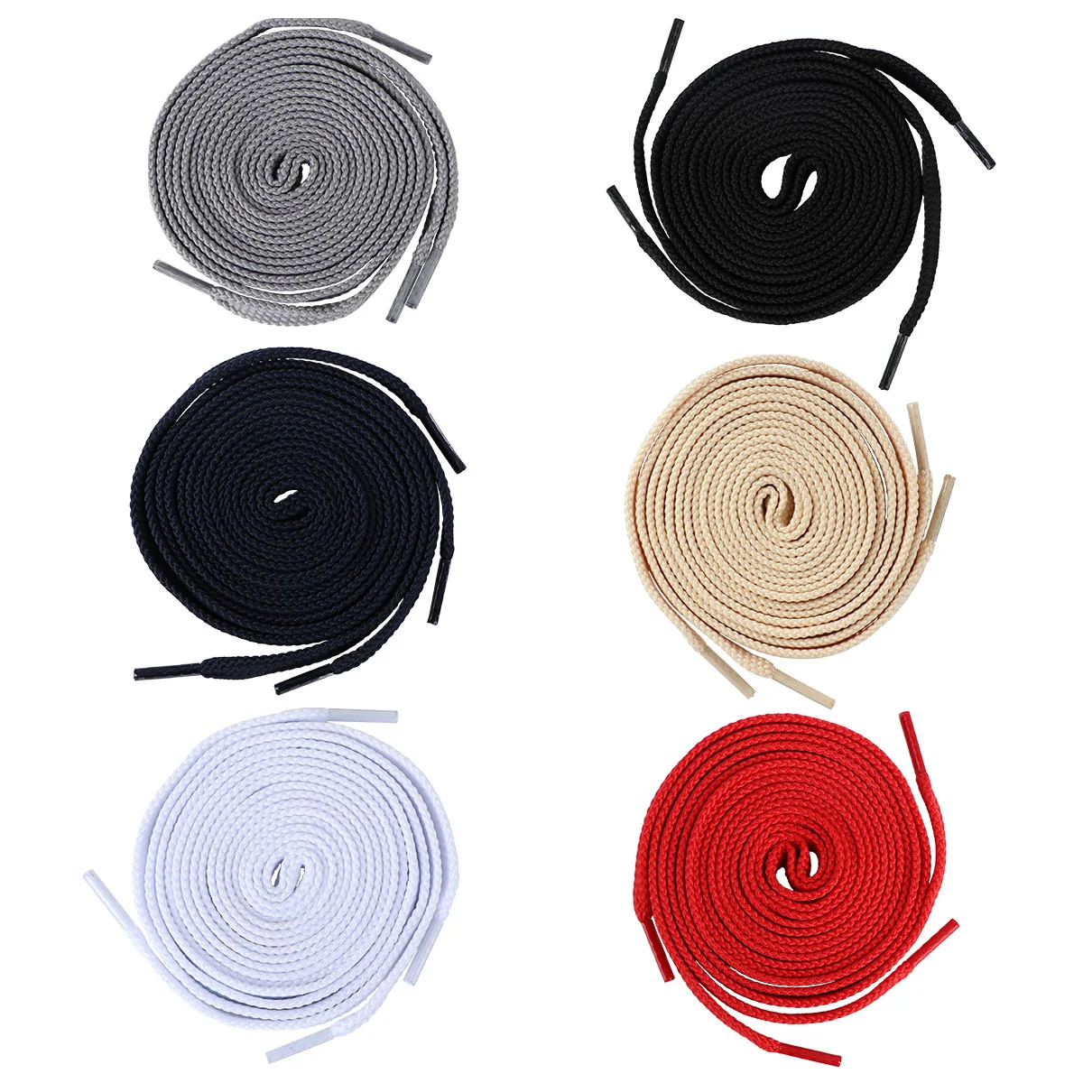 6 Pairs Practical Sneakers Shoelace Fashion Shoe Tie Shoe Strings for Men Women