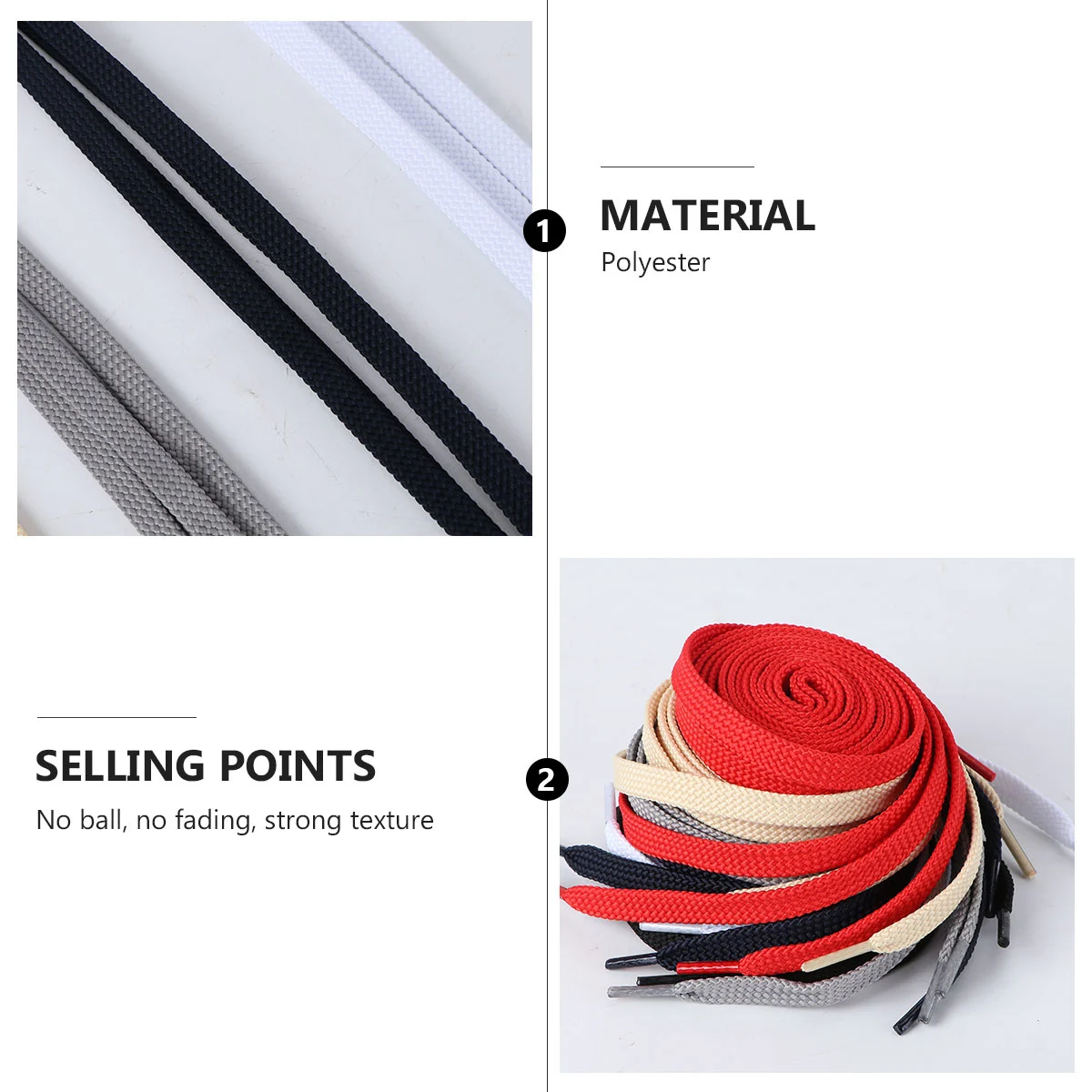 6 Pairs Practical Sneakers Shoelace Fashion Shoe Tie Shoe Strings for Men Women