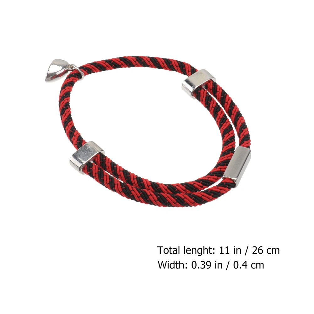 1 Pair Bracelet Wrist Rope Stainless Steel Buckle Wrist Chain for Men and Women