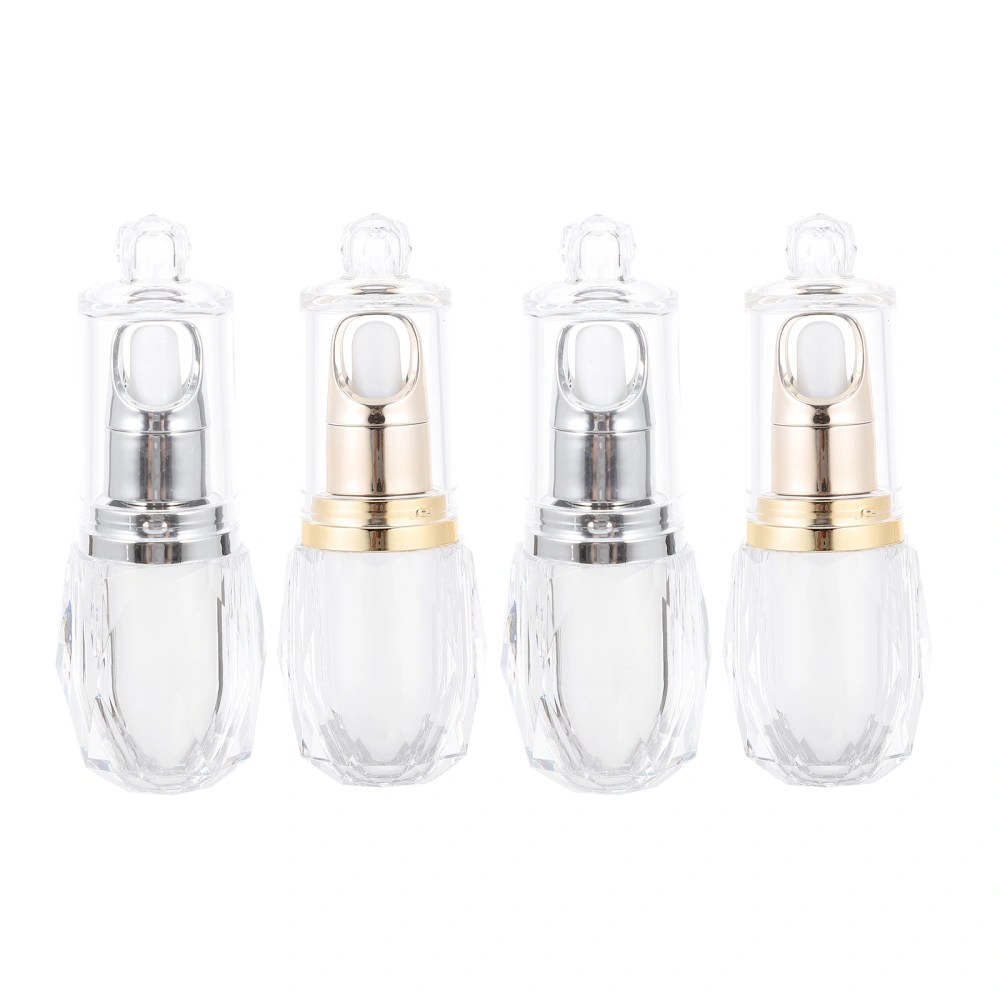 4pcs 10ml Glass Perfume Bottle Transparent Perfume Essential Oil Sample Bottle