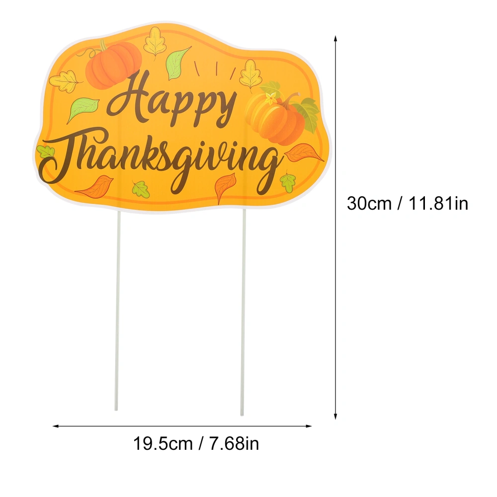 1pc Garden Insert Board Thanksgiving Outdoor Insert Board Party Decoration