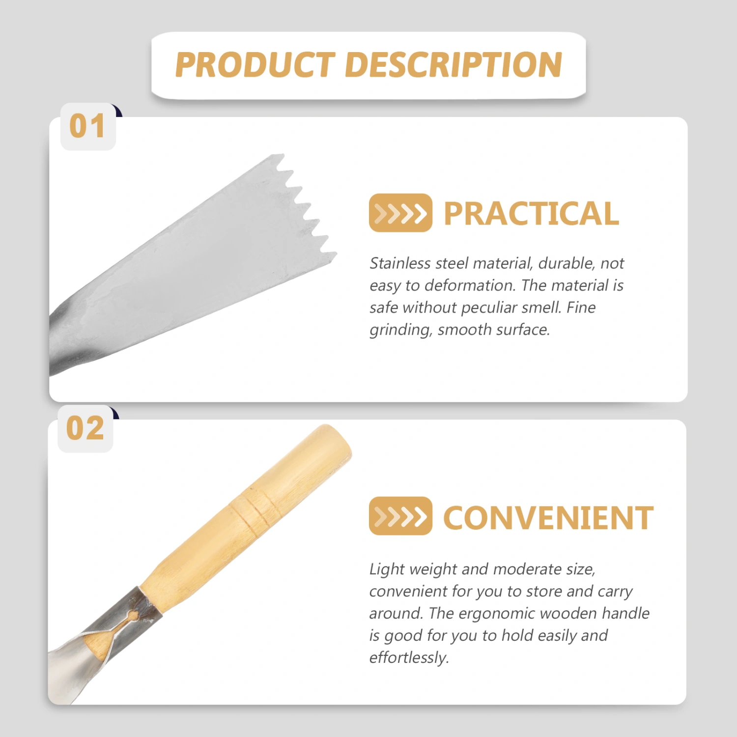  Wooden Handle Trowel Shovel Manual Shovel Toothed Digging Vegetable Tool