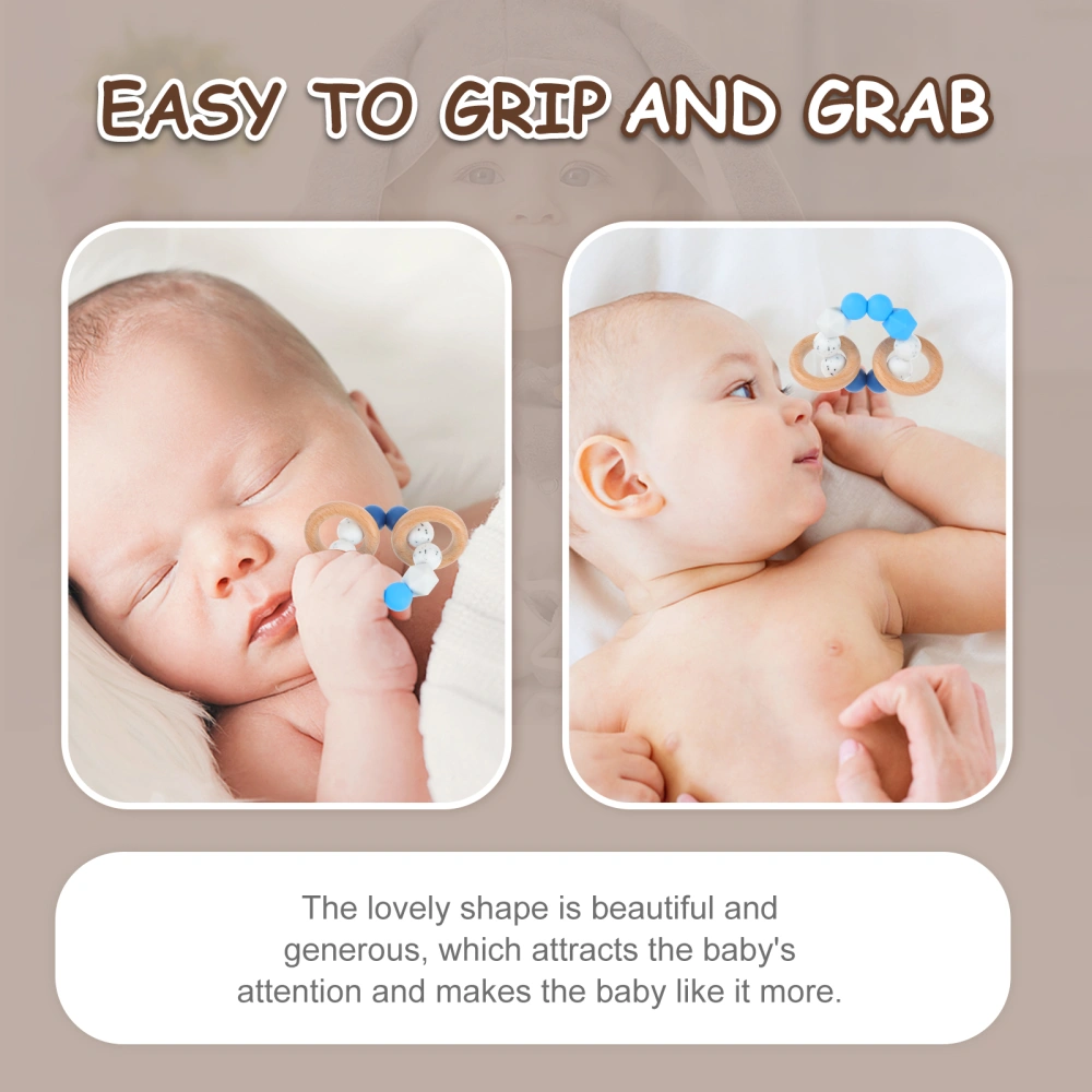 Creative Infant Teether Bracelet Wooden Baby Teether Infant Beech Teether