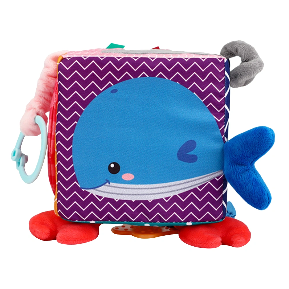1pc Multifunctional Toddlers Square Shape Cloth Book Toy (Assorted Color)