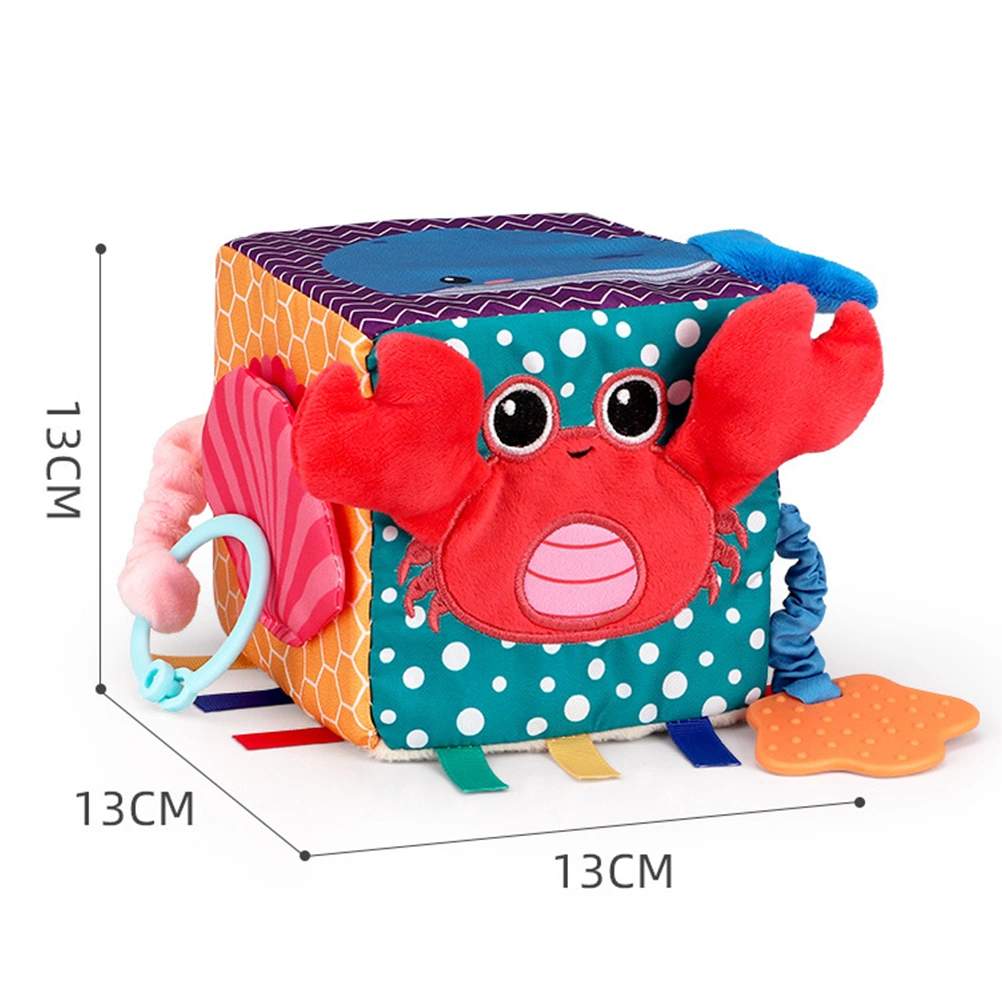 1pc Multifunctional Toddlers Square Shape Cloth Book Toy (Assorted Color)