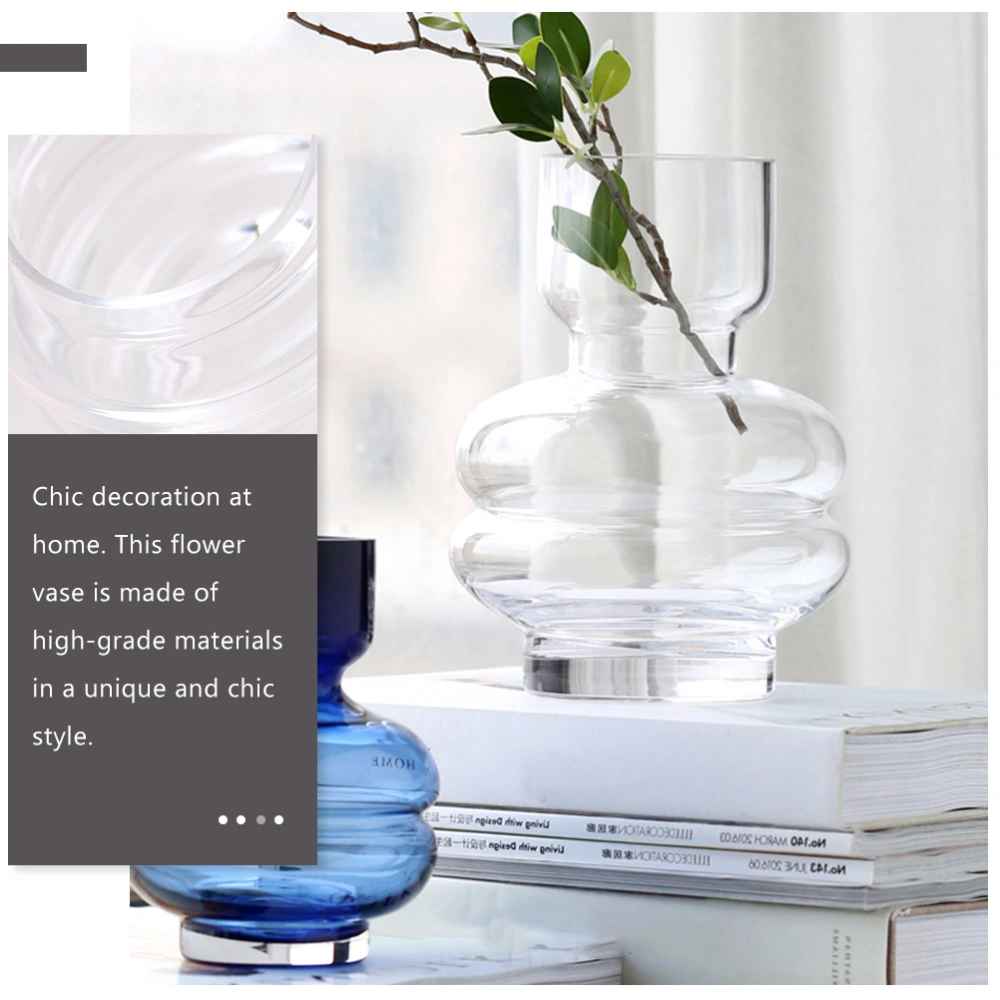 Nordic Style Vase Delicate Flower Management Bottle Glass Shaped Vase for Home