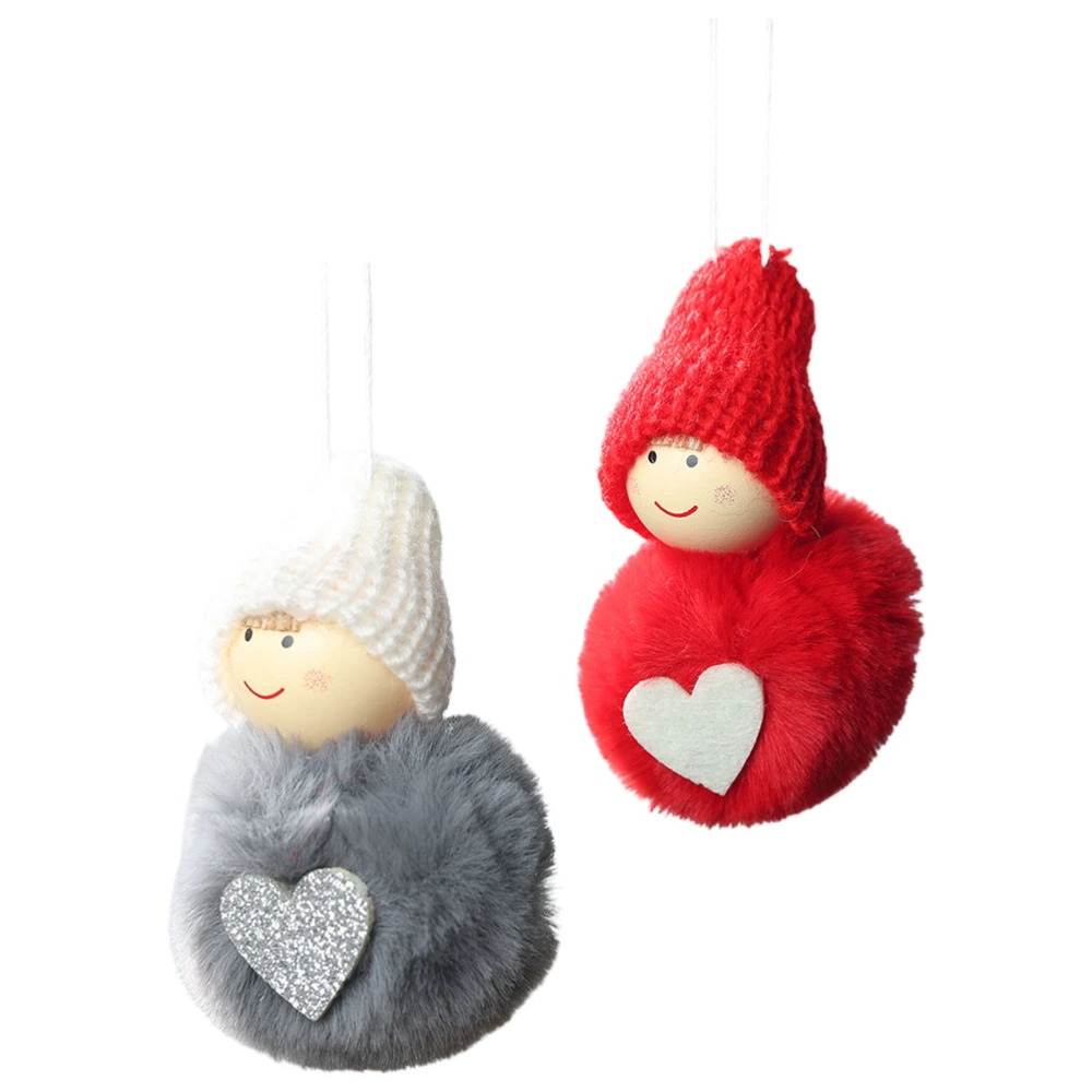 2 Pcs Christmas Tree Pendant Christmas Doll Pendant Christmas Tree Decor