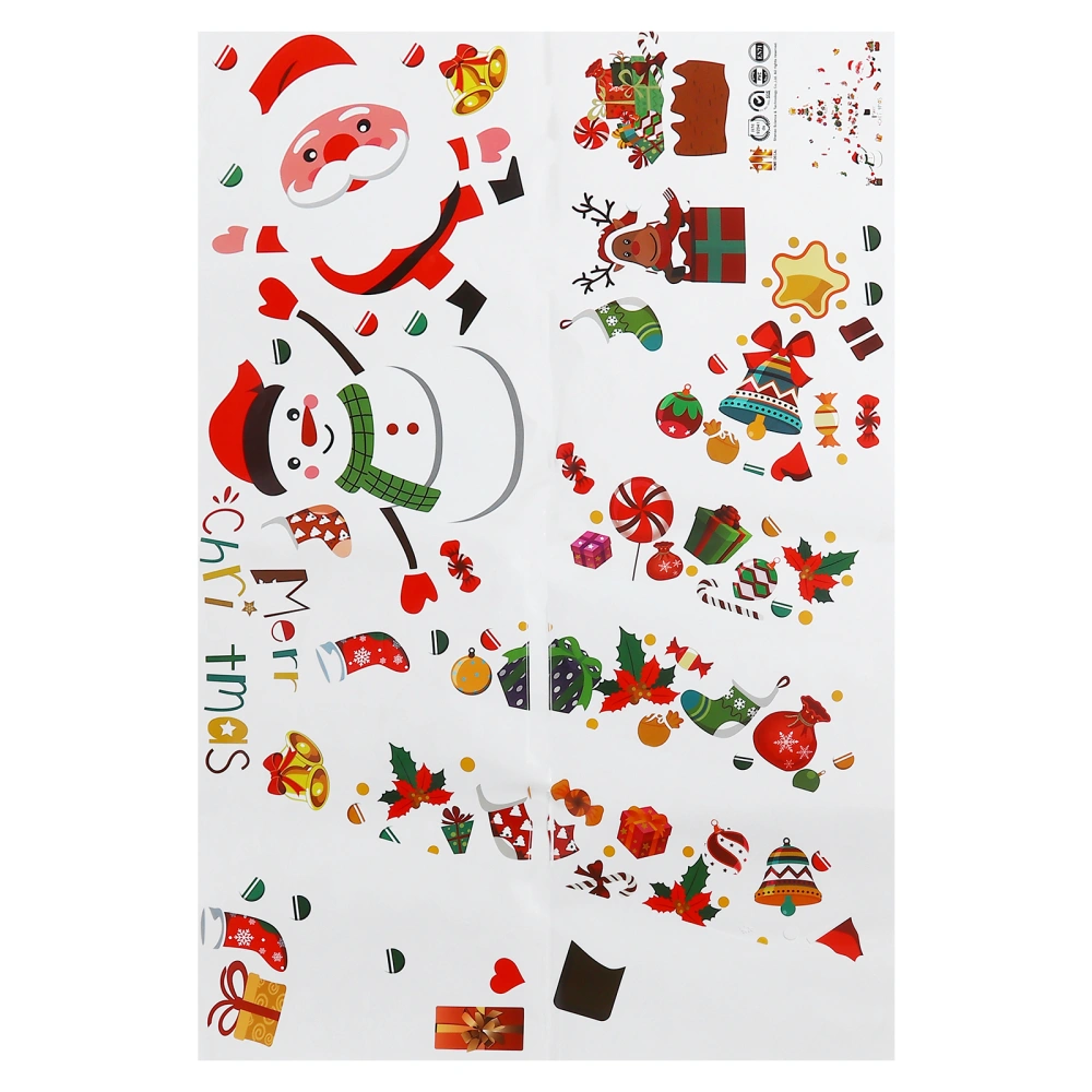 1pc Christmas Window Stickers Decorative PVC Decals Cartoon Door Stickers