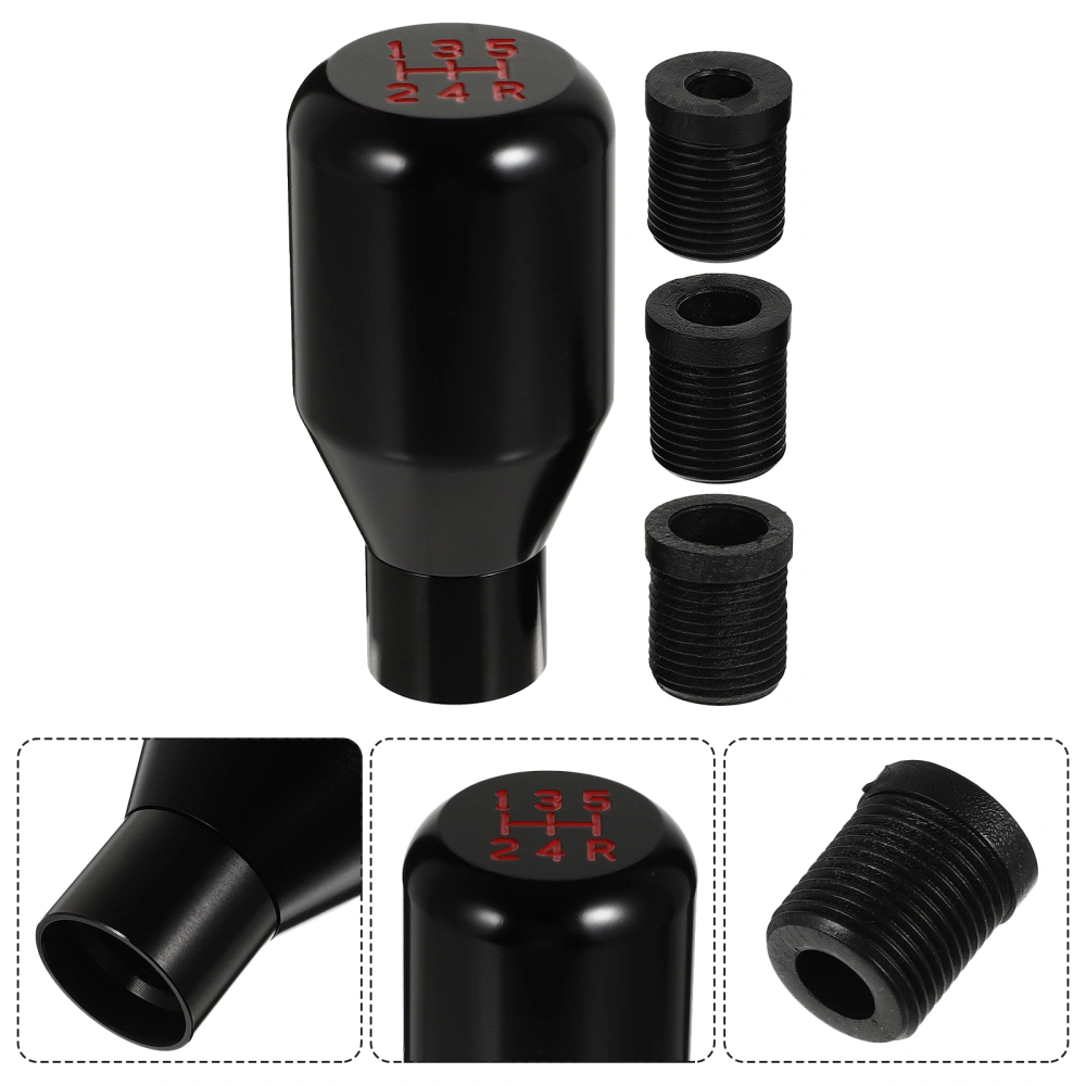 Universal 5-Speed Aluminum Alloy Manual Knob Knob Lever Nob Black