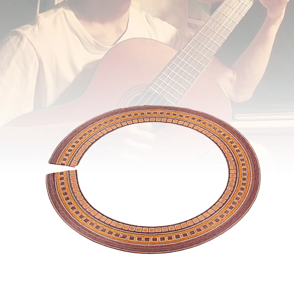 GXB18 Wooden Guitar Rosette Curved Strips Guitar Sound Hole Inlay Guitar Decals 90mm