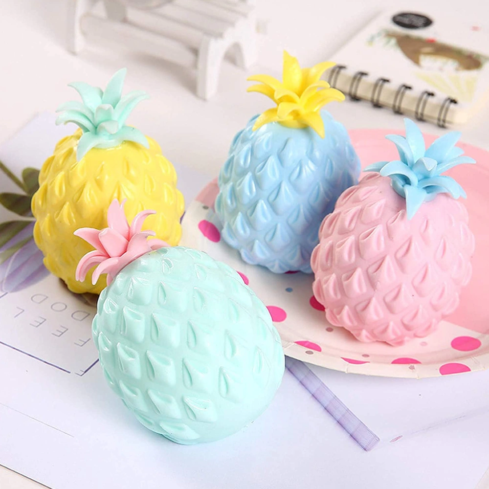 2Pcs Baby Bathing Toy Pineapple Squeezing Toy Decompression Toy Pink Sky-blue