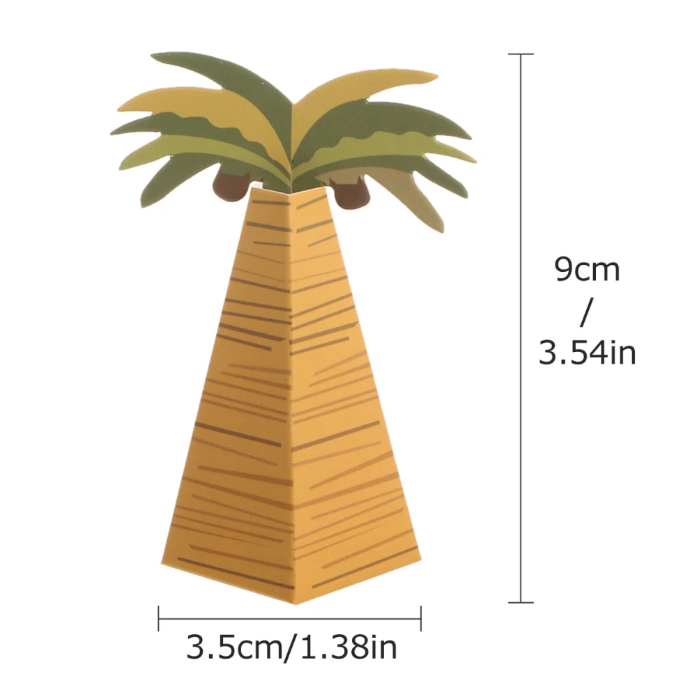 20Pcs Wedding Gift Boxes Coconut Tree Shape Candy Boxes Creative Wrapping Box