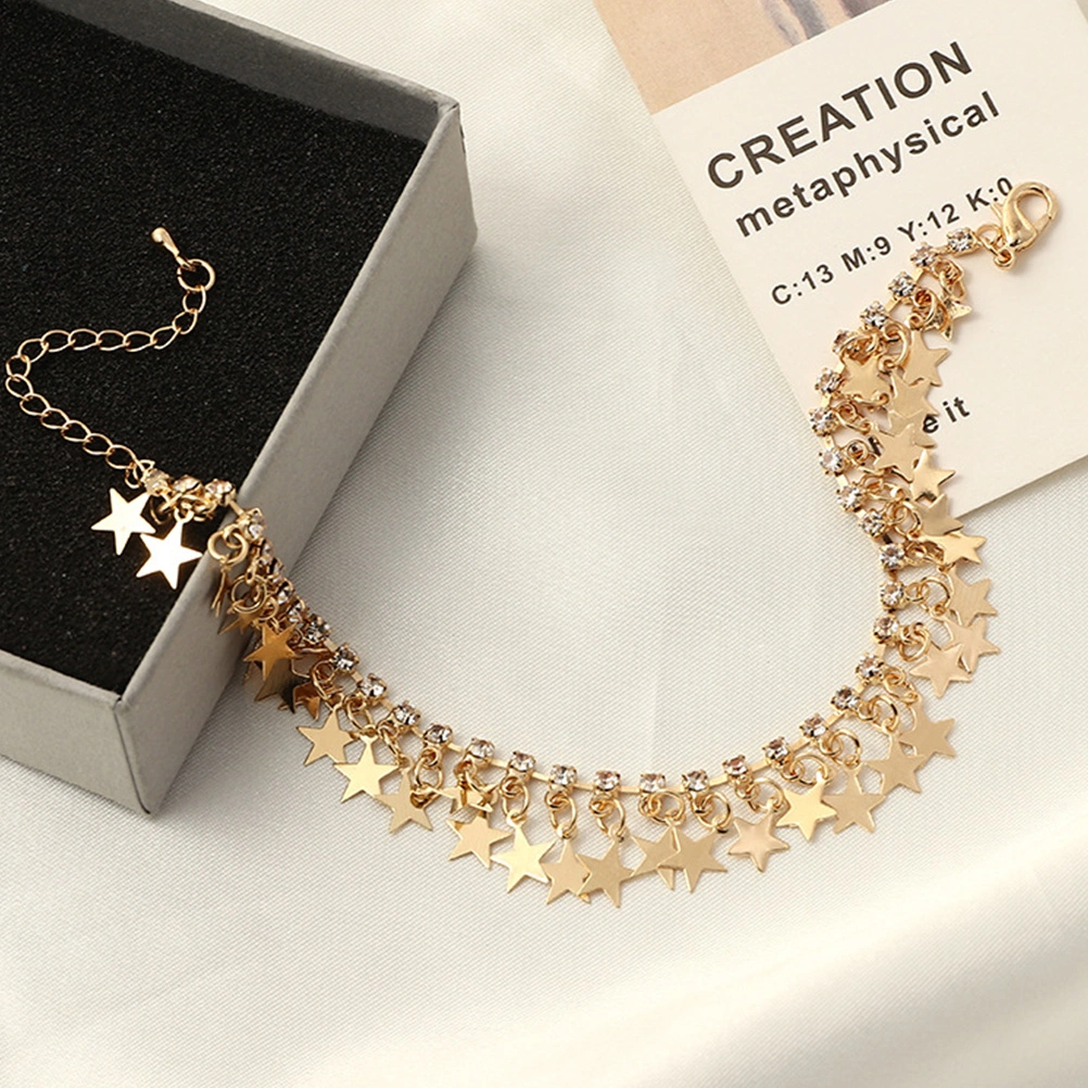 1Pc Star Modeling Foot Chain Girl Fashion Accessory Delicate Ankle Chain Decor