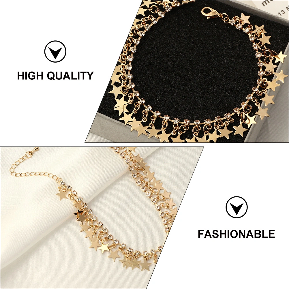 1Pc Star Modeling Foot Chain Girl Fashion Accessory Delicate Ankle Chain Decor