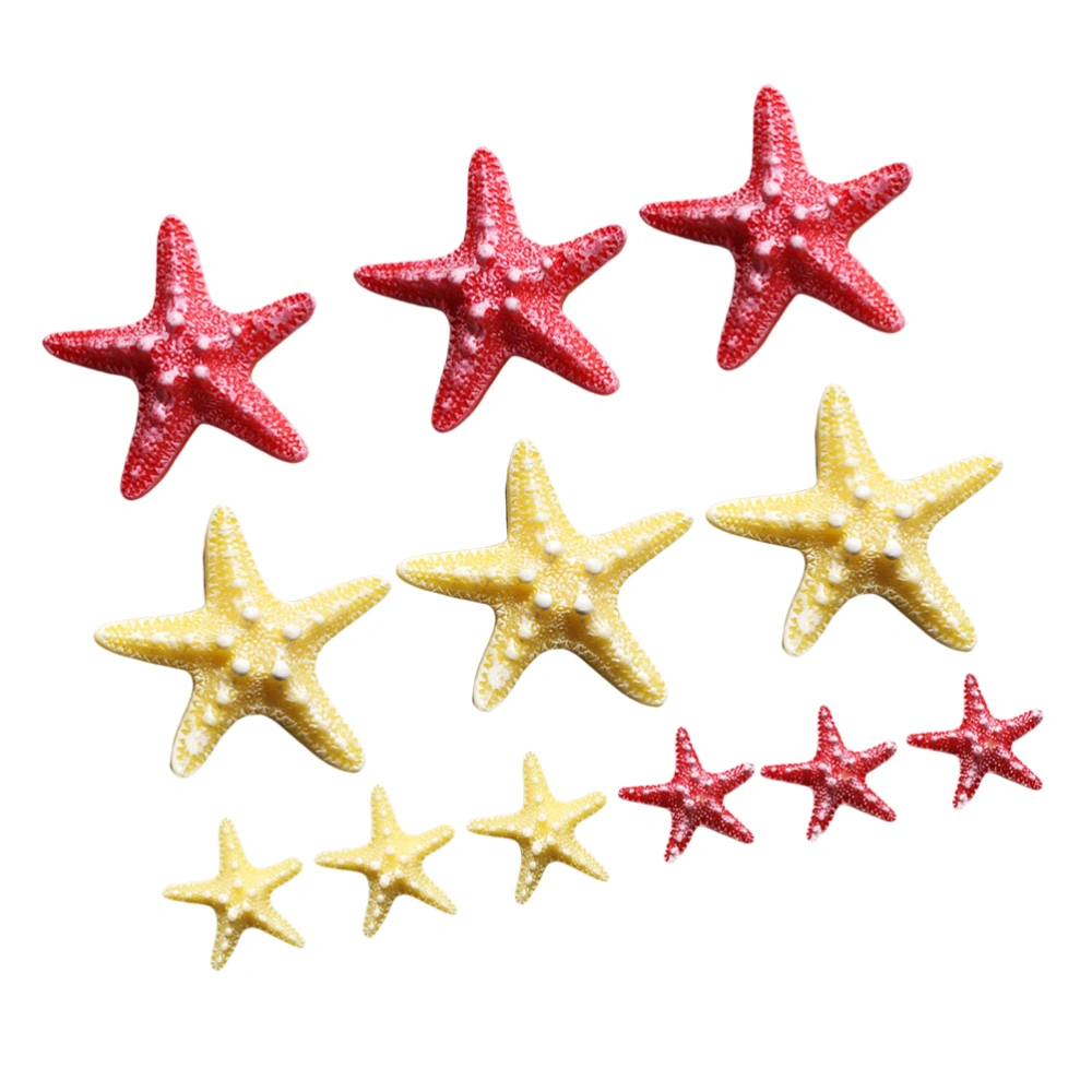 20pcs Sea Star Ornaments DIY Crafts Patches DIY Phone Stickers Decorative Slices Headdress Accessories Beige and Rosy