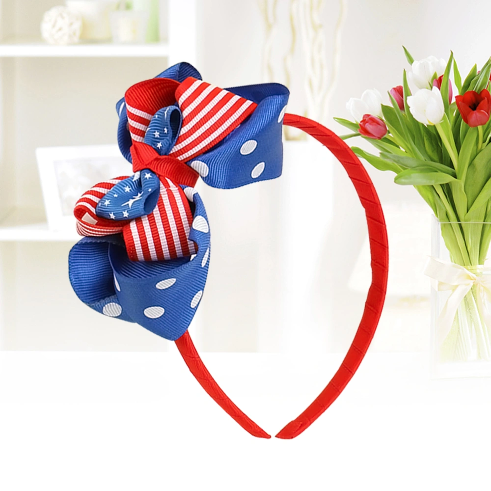 Patriotic Hair Band Headband Striped Girls Hairdress for National Flag Day (1)