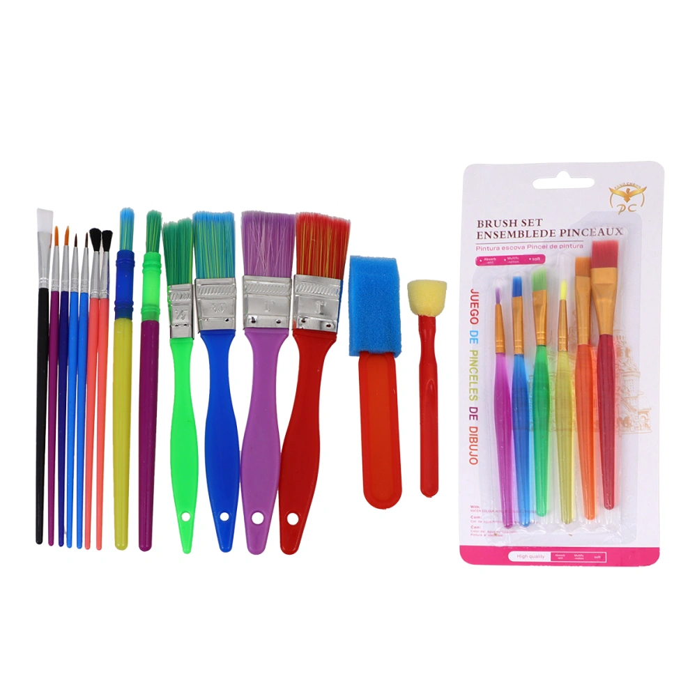 21PCS Graffiti Painting Tools Set Multifunction Paintbrush Doodle Drawing Brushes for Kids Students DIY