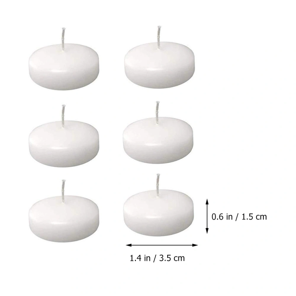 24pcs Smokeless Floating Candles Creative Romantic Water Candles Layout (White)