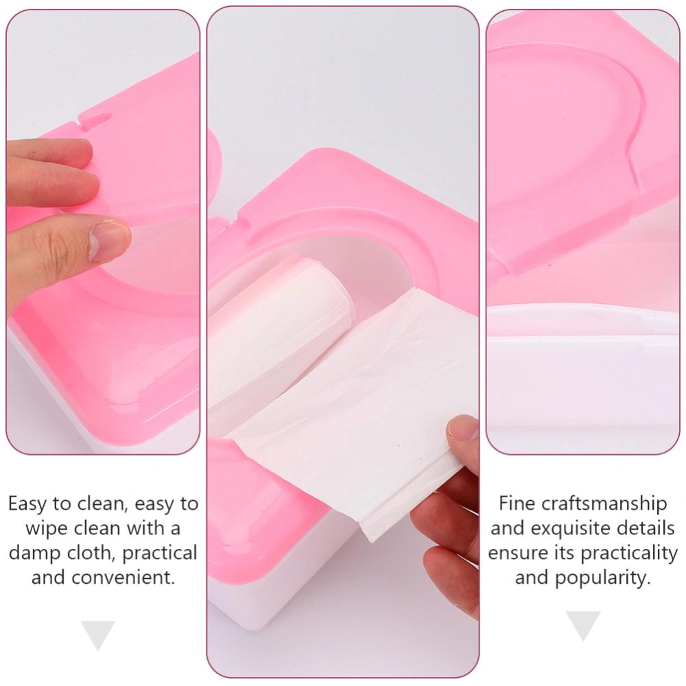 2pcs Wet Tissue Boxes with Lid Tissue Boxes Dustproof Sealed Wet Wipes Boxes