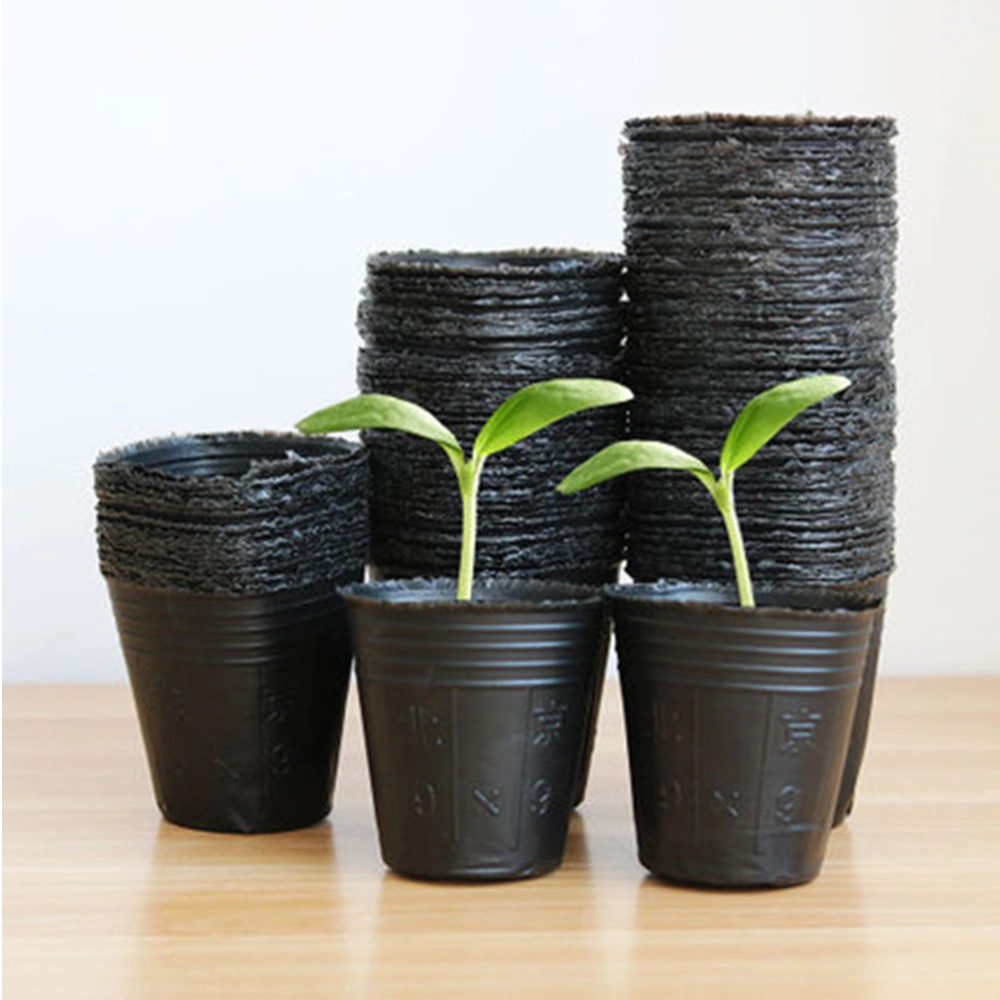 300pcs 12x12cm Degradable Garden Flower Nutrition Bowl Nutrition Cup Plastic Simple Nursery Pot Garden Tool for Plant Garden