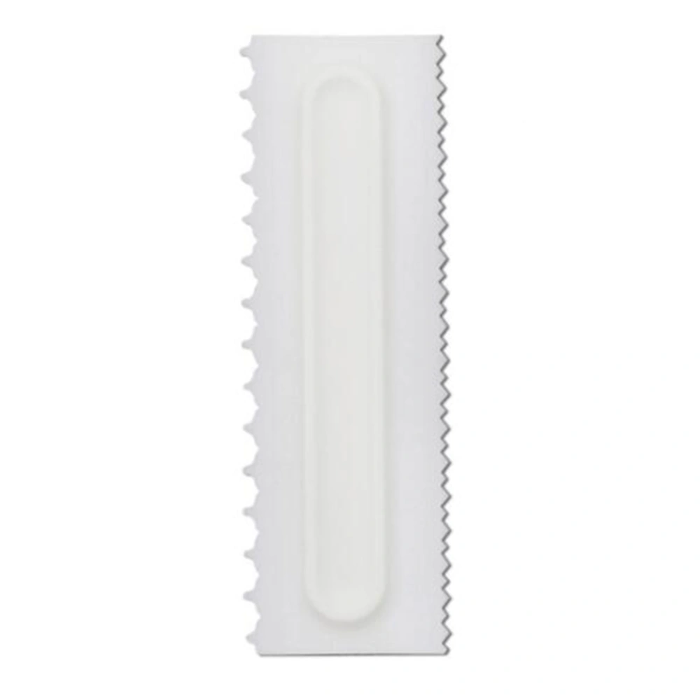 4pcs Plastic Cream Scraper Cake Whip Shaving Cream Cut Scraper Scraper Comb Pastry Tool Multipurpose Kitchen Spatula (White)