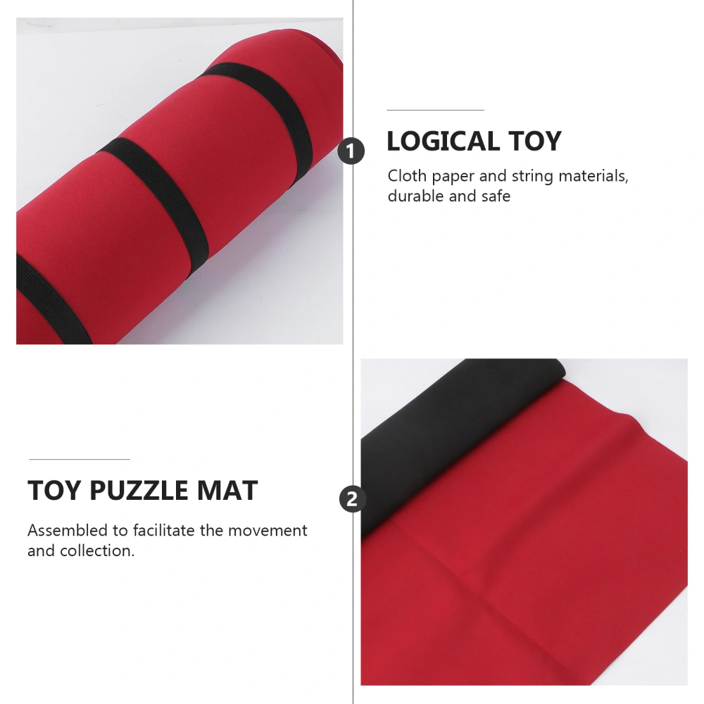 Puzzle Mat Toy Funny Large Logical Puzzle Toy Mat for Kid Adult (Suitable for 1000/1500/2000, Red)