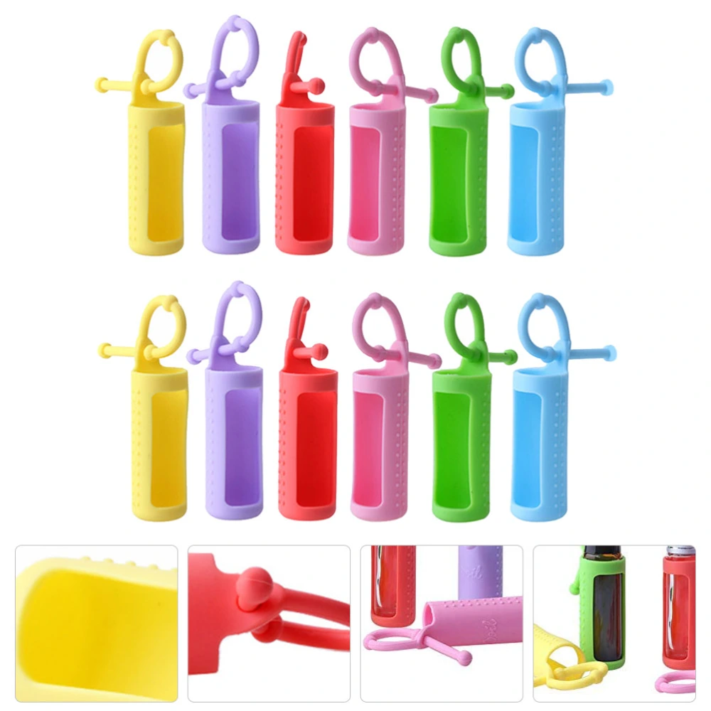 12Pcs Essential Oil Bottle Cover Flexible Silicone Essential Oil Bottle Protective Sleeve