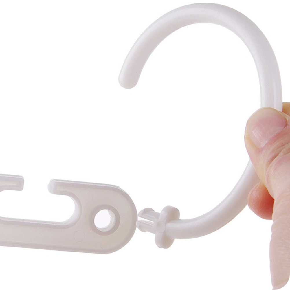 5PCS Practical Cascading Hangers with Slots Closet Hangers Rack Multi-function Closet Space Saver Clothing and Closet Storage Hanger (White)