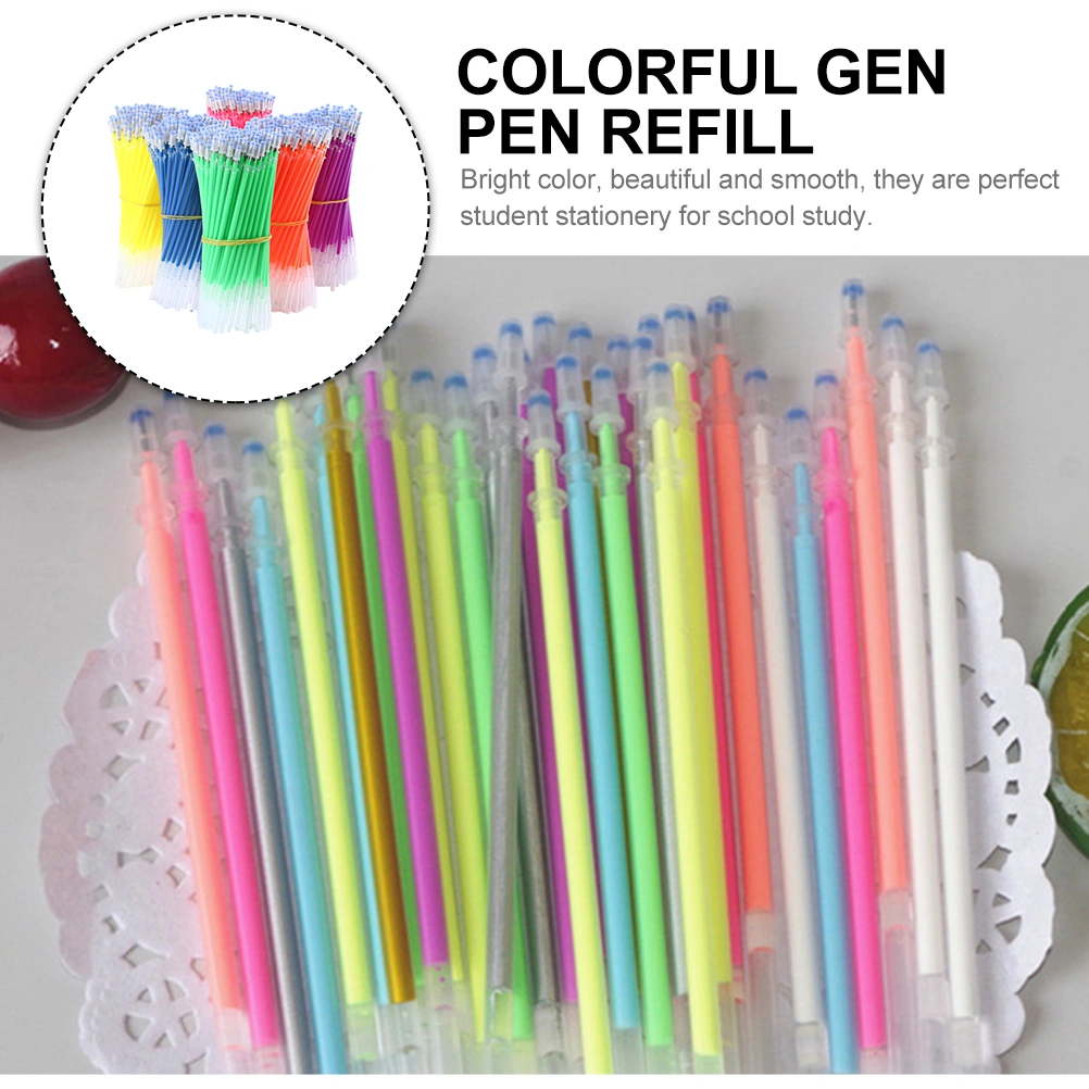 50 Pcs Gel Pen Refills Colorful Gen Pen Refill Student Stationery Office Supplies