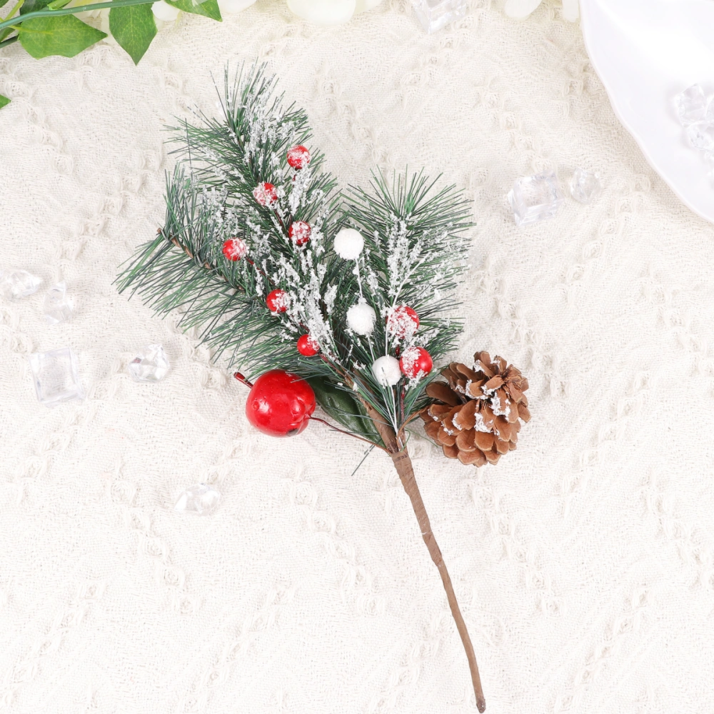 1Pc Simulation Berry Pine Needle Bouquet DIY Flower Arrangement Ornament Christmas Household Decoration