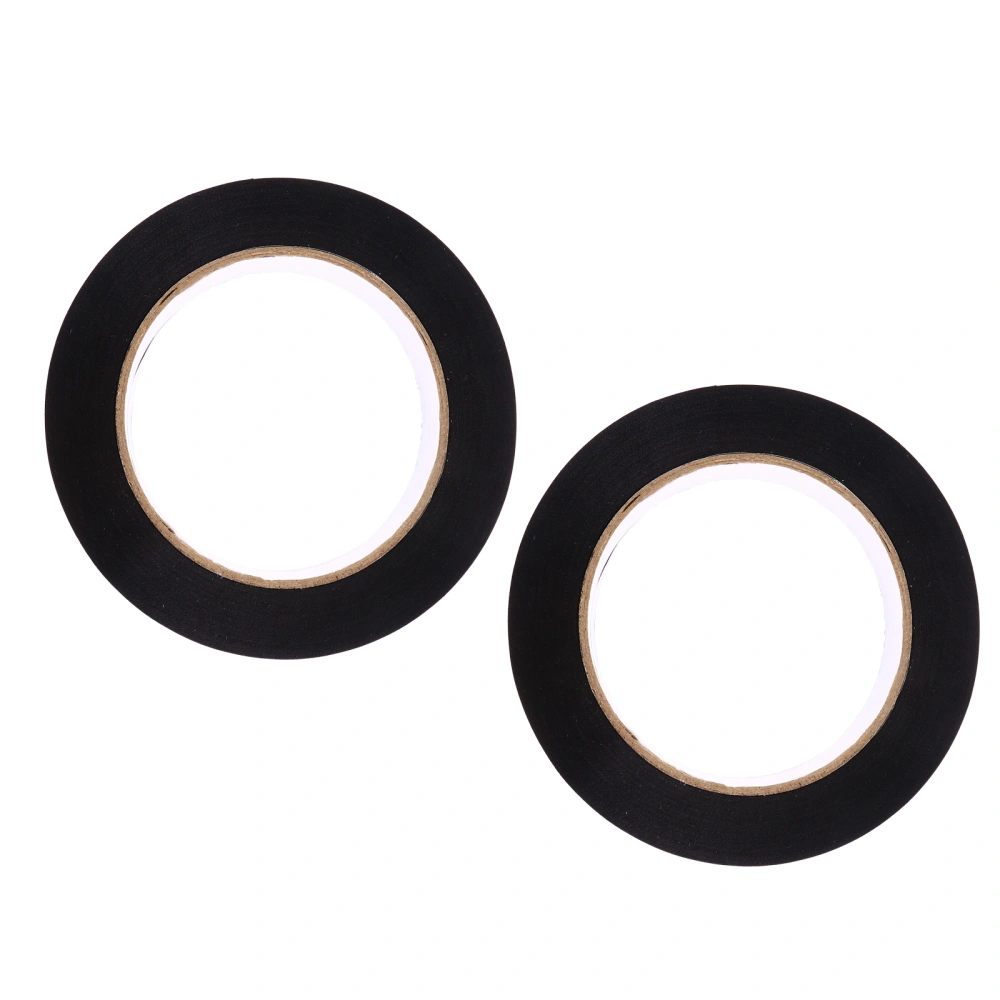 2Pcs Multi-function One Side Nylon Tapes Practical Self-adhesive Tapes (Black)