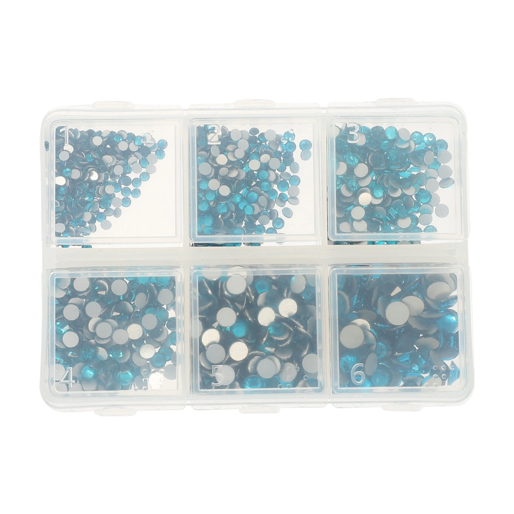 1 Set Shiny Nail Art Rhinestones Flatback Glass Charms Glass Rhinestones Kit for DIY Projects