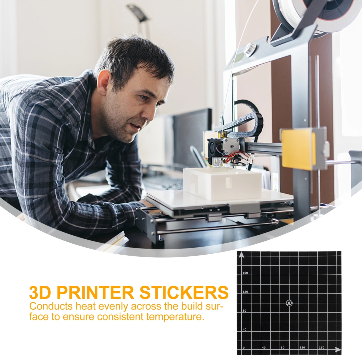 1 Pc Frosted Heated Bed Sticker Printing Build Sheet 3D Printer Platform Sticker