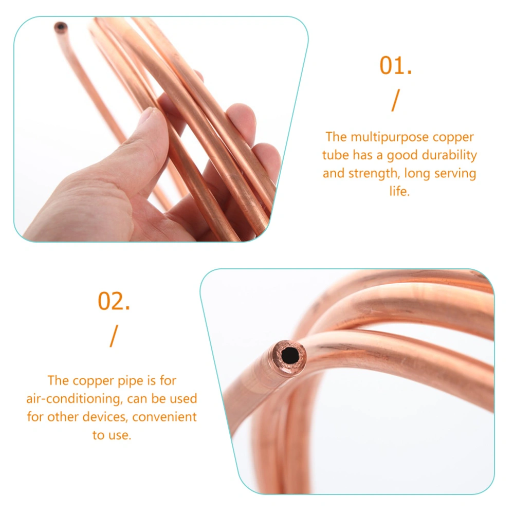 2pcs Copper Tubing Refrigeration Soft Coil Copper Tube Air Conditioner Copper Pipe