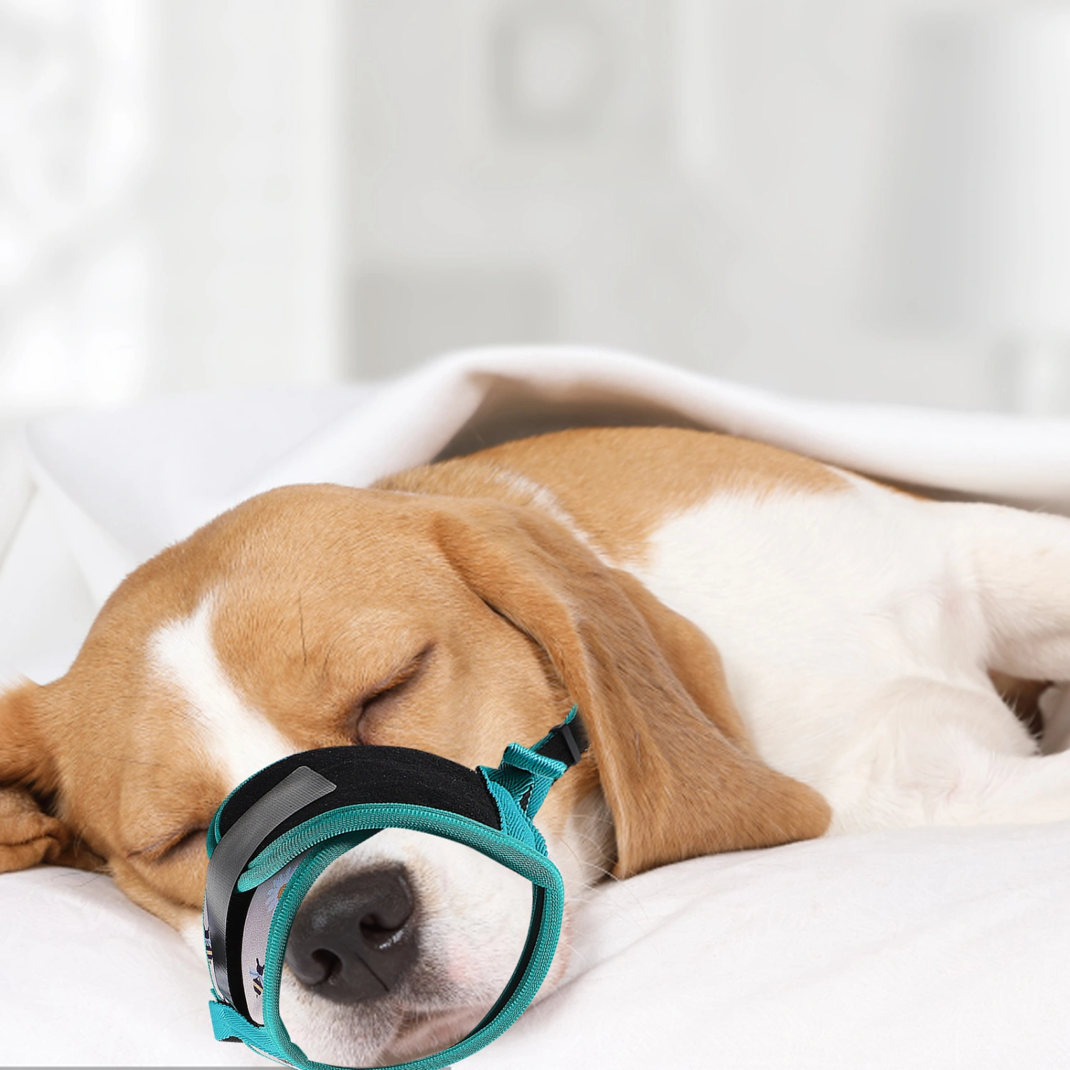 Polyester Pet Muzzle Adjustable Chewing Muzzle Anti-biting Printed Muzzle