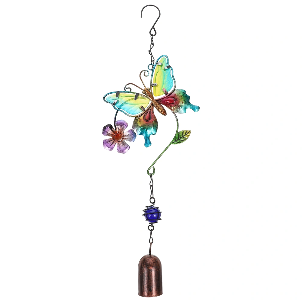 1Pc Iron Art Wind Chime Flower Design Wind-bell Home Hanging Ornament