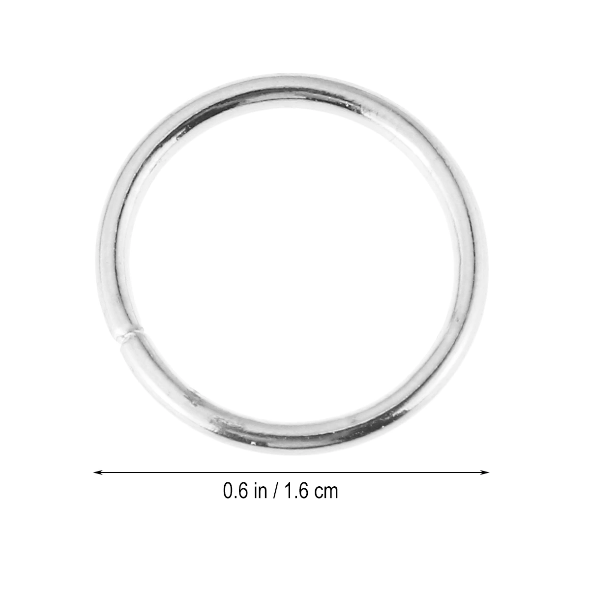 160pcs Metal Multipurpose Open Small Circular Ring Metal Rings Round Snap Clips Spring Clip for Keys (Silver)