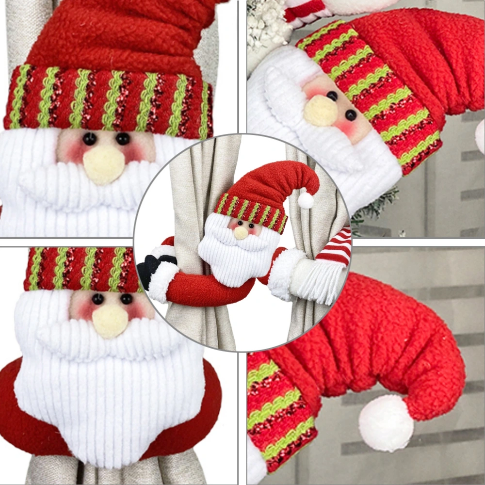 1Pc Christmas Santa Clause Decorative Curtains Buckle Adornment (Assorted Color)