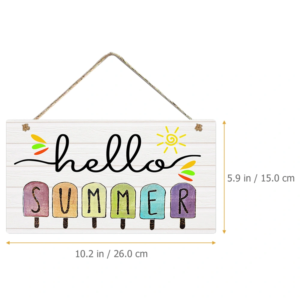 Door Sign Pendant Summer Wall Hanging Sign Indoor Outdoor Beach Wooden Pendant