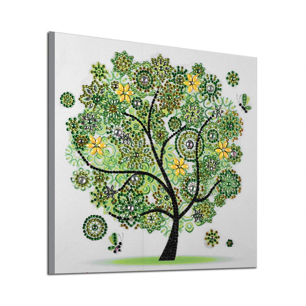 DIY Tree Pattern Unframed Resin Rhinestone Embroidery Painting Handmade Wall Decoration Printing Craft Kits 30x30CM