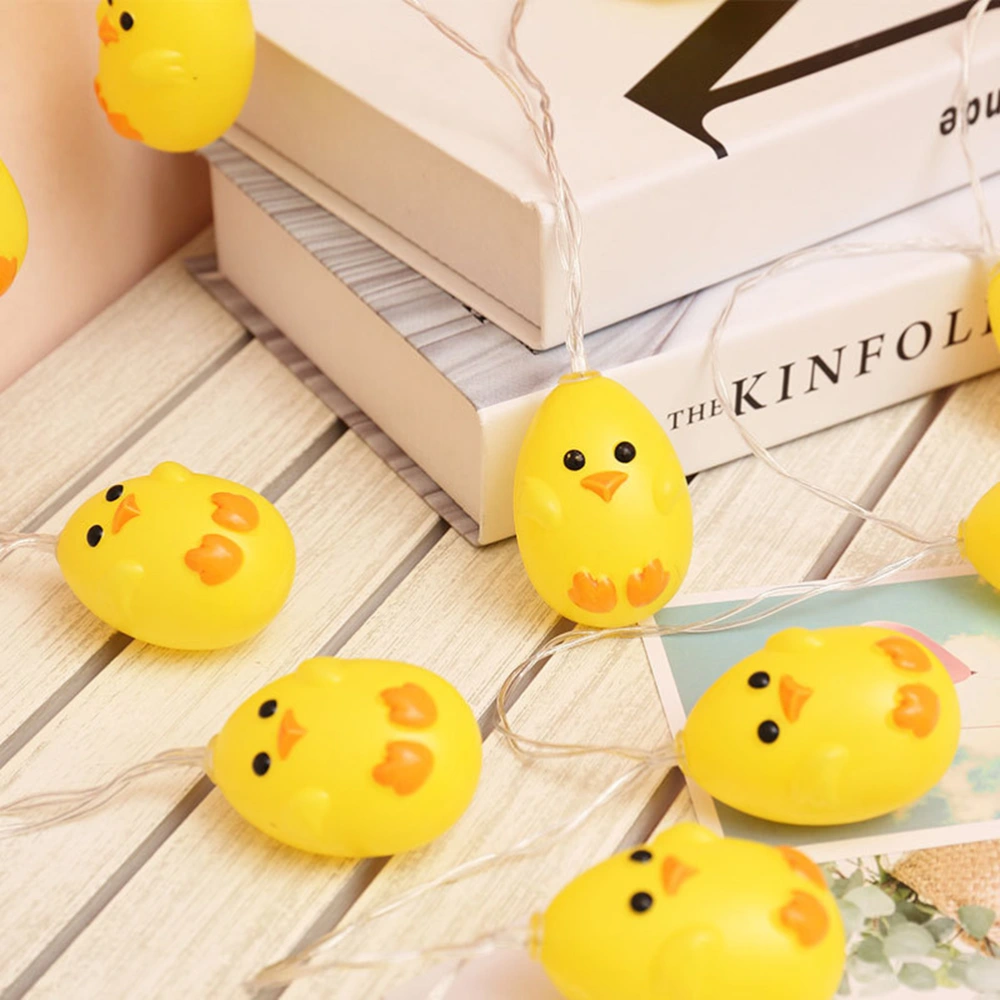 LED Easter Chick String Lights Lovely Cartoon Light Decoration for Wedding Party Bedroom Birthday (Warm White, 1.5m 10LEDs)