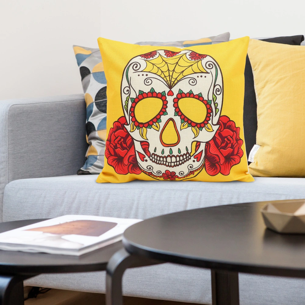 3pcs Halloween Skull Pillowcases Skull Pattern Pillow Covers Pillow Protectors