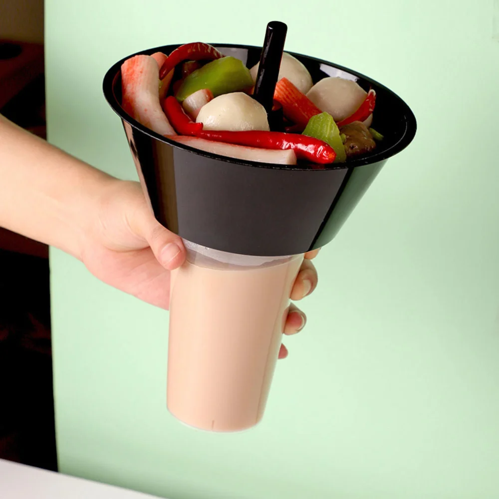 5 Sets Creative Combined Snacks Holder French Fries Storage Bowl Coke Cups