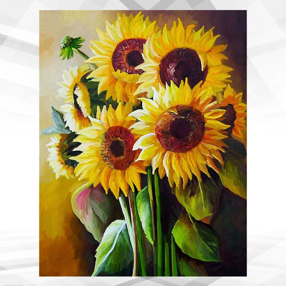 1Pc Diamant Painting Sunflower 5D DIY beads painting Mosaic Home Decoration Pattern Embroider Gift Home Decor Gift